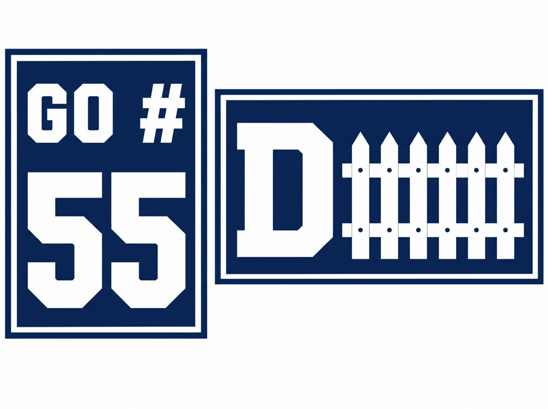 Navy and white Pine Plains Bombers sign that says Go #55.